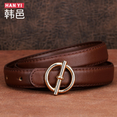 饰细腰带时尚 皮带女经典 收腰神器潮 裤 带休闲装 圆扣百搭牛仔裤 新款