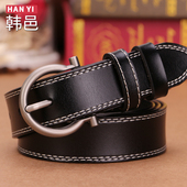 个性 真皮针扣皮带女简约百搭韩国腰带女bf风学生裤 带时尚 潮流休闲