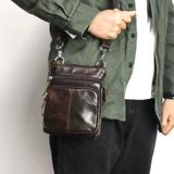 Ретро барсетка, кожаная сумка через плечо, сумка на одно плечо для отдыха, небольшая сумка, из натуральной кожи, воловья кожа