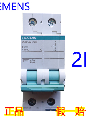 SIEMENS西门子2P断路器10A 16A总20A单相25A家用32双进40A双出63A