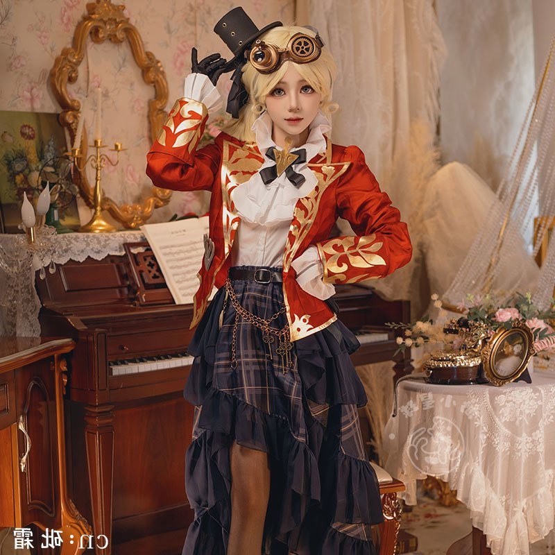 【升级高配版】渺小星球第五人格机械师cos服金皮心锁cosplay假发