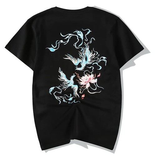 Summer Chinese casual embroidered T-shirt