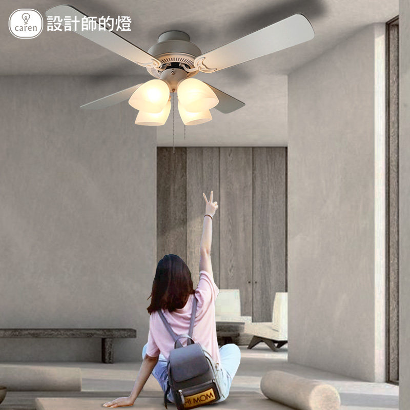 设计师的灯 现代简约北欧餐厅吧台客厅灯日式led静音循环风扇吊灯
