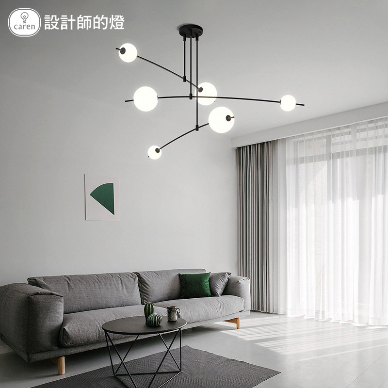 设计师的灯北欧极简客厅灯创意个性餐厅吊灯吧台卧室简约魔豆吊灯_虎窝淘