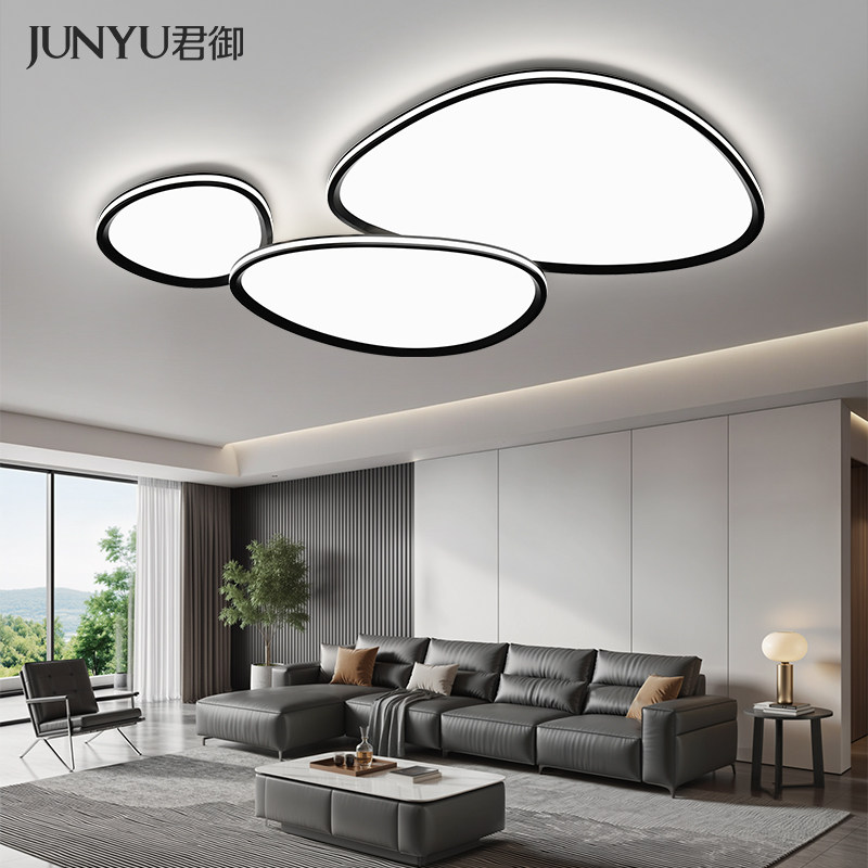 君御云朵灯客厅主灯鹅卵石超亮吸顶灯意式极简中山灯具2025年新款