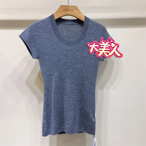 B2S4M097-499BANANABABY2026秋香蕉宝贝专柜正品羊毛U领短袖毛衫