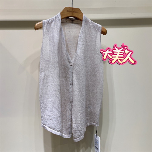 B2S2M383-469BANANABABY2026夏季香蕉宝贝专柜正品V领无袖针织衫