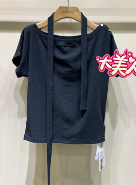 B2S3Z058-299BANANABABY2026夏香蕉宝贝专柜飘带一字肩针织衫