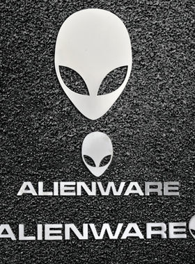 外星人金属贴纸 ALIENWARE笔记本平板电脑金属标贴 个性动漫贴纸