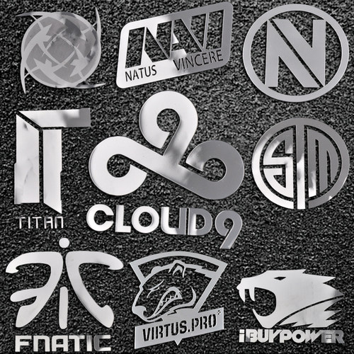 csgo豪门战队nip tyloo CLOUD9 FNATIC TITAN游戏战队金属贴纸