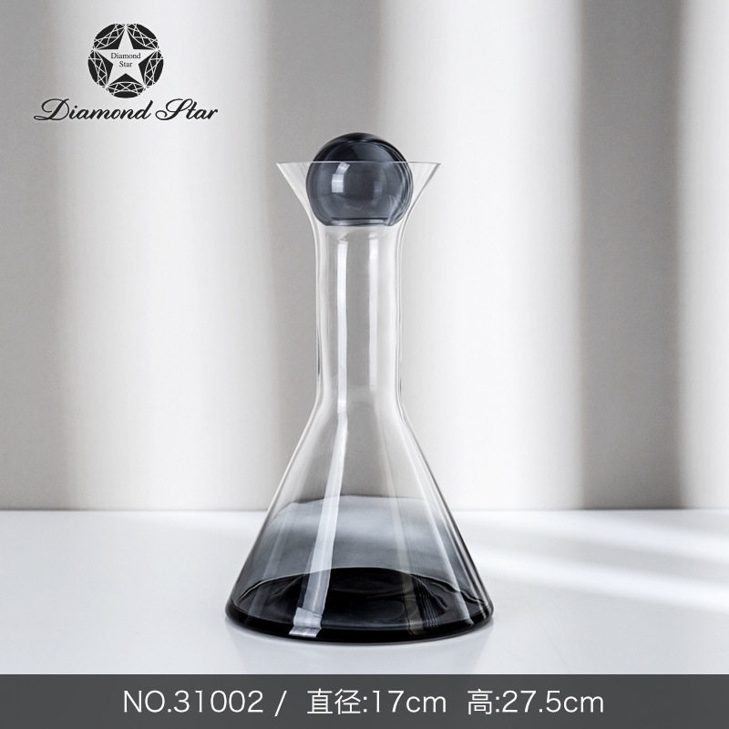 그레이 위스키 컵 유리잔 와인 세트 현대식 레스토랑 와인 캐비닛 소프트 와인 주전자 스프링클 컵