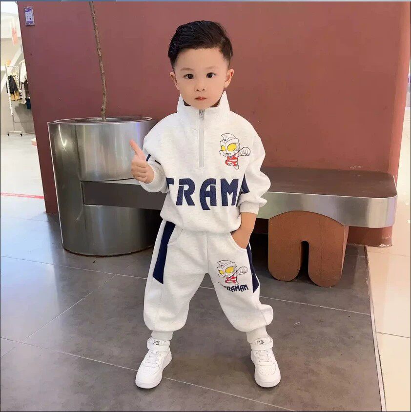 【现货】奥特曼男童秋冬加绒套装