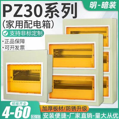 PZ30配电箱家用明暗装照明回路箱4-40回路空气开关盒室内断路器箱