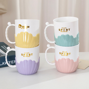 创意塑料情侣潮流牙杯双色家用男女学生洗漱杯漱口杯旅行牙缸牙桶