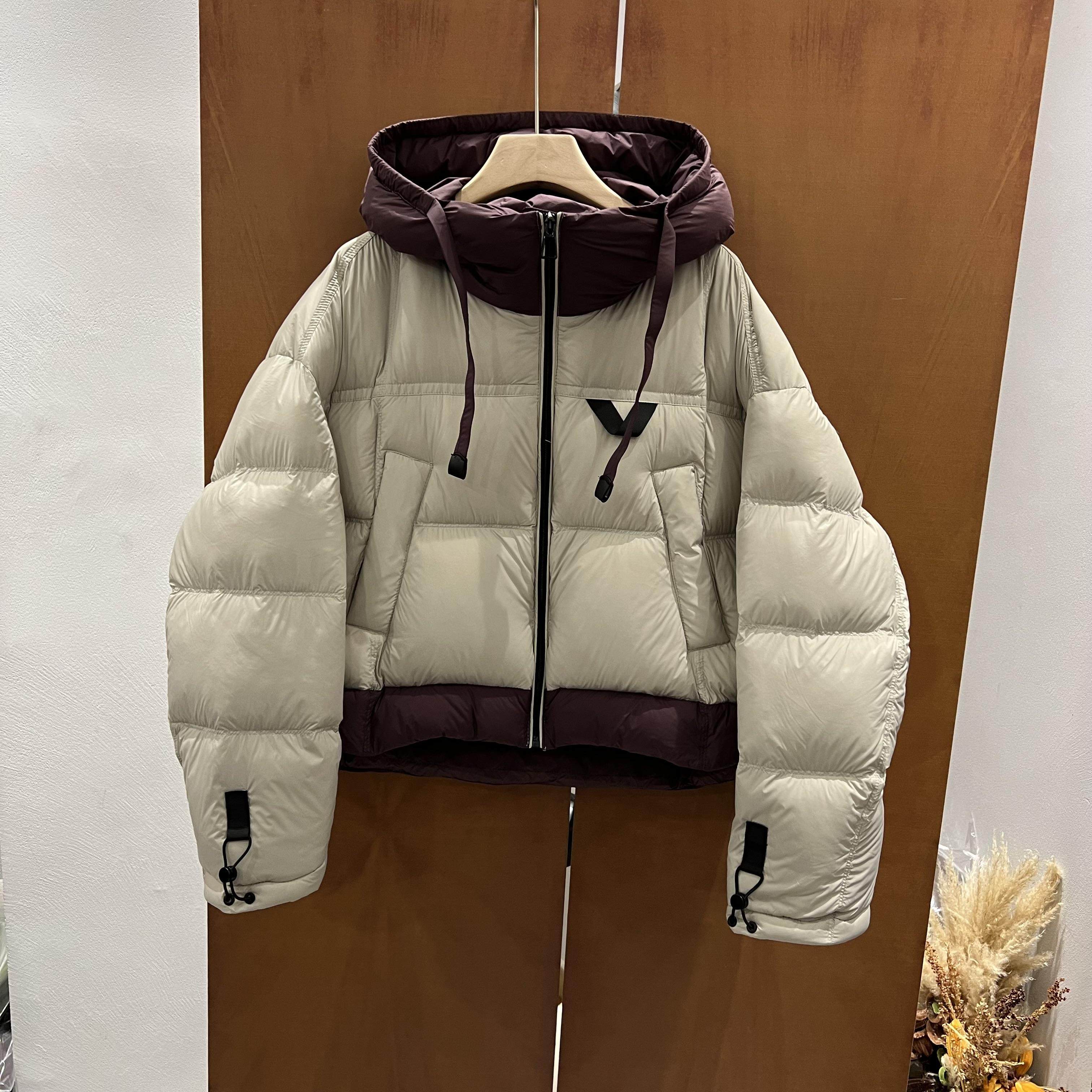 冬季文艺设计感撞色拼接时尚保暖