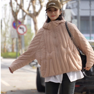 白鸭绒外套女装 洋气原创冬季 宽松连帽轻薄时尚 羽绒服短款 保暖 新款