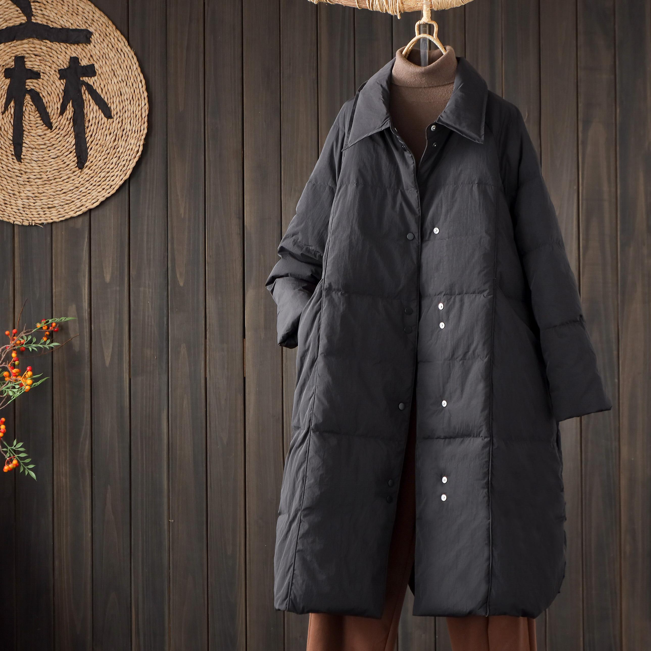 羽绒服女衬衫领设计气质时尚保暖