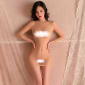 透明黑丝包臀情趣诱惑装 超暴露倾诉内衣qqny纯欲性感 见男友小tip