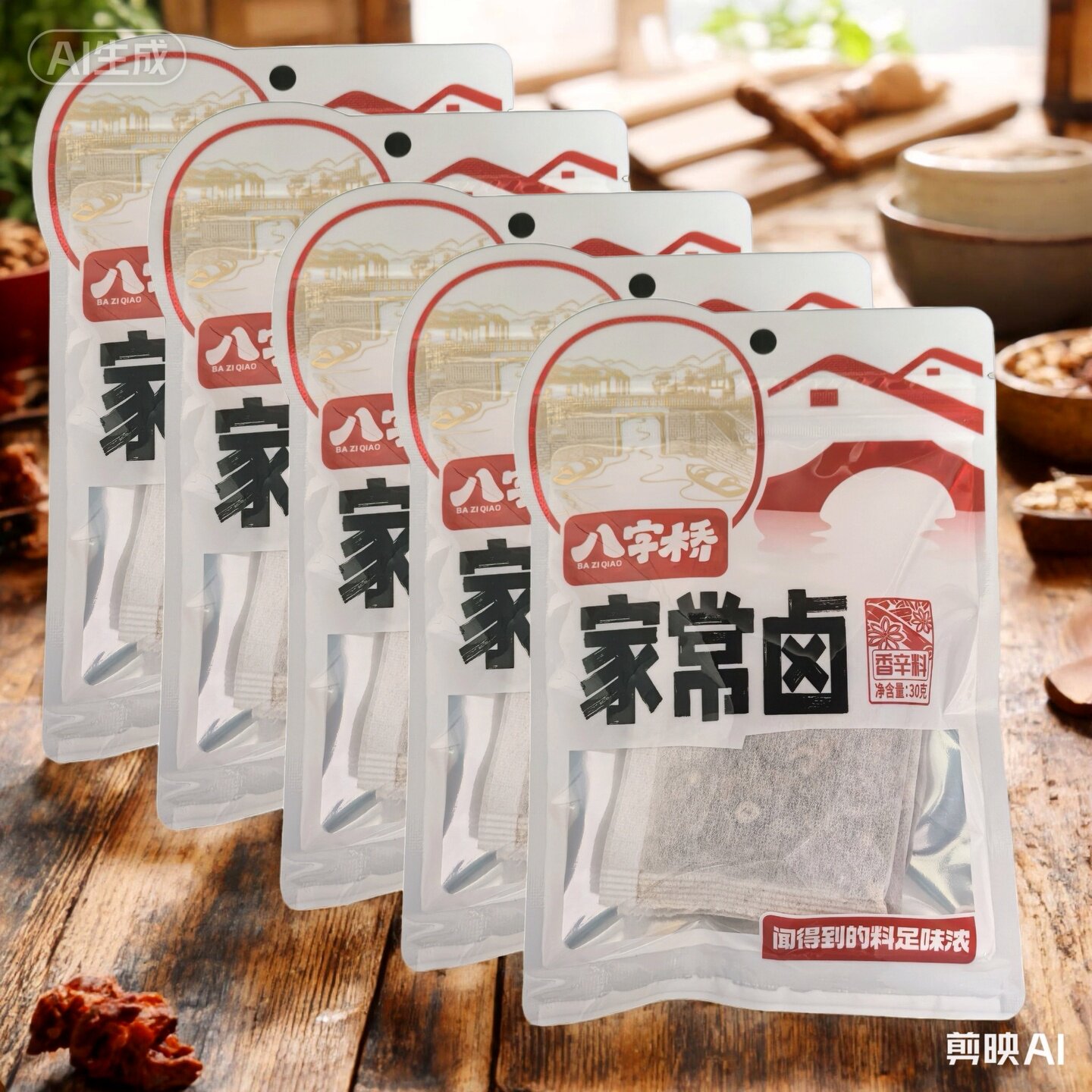八字桥家常卤调料30g*5小包家用五香牛肉羊肉排骨煮肉卤水香料包
