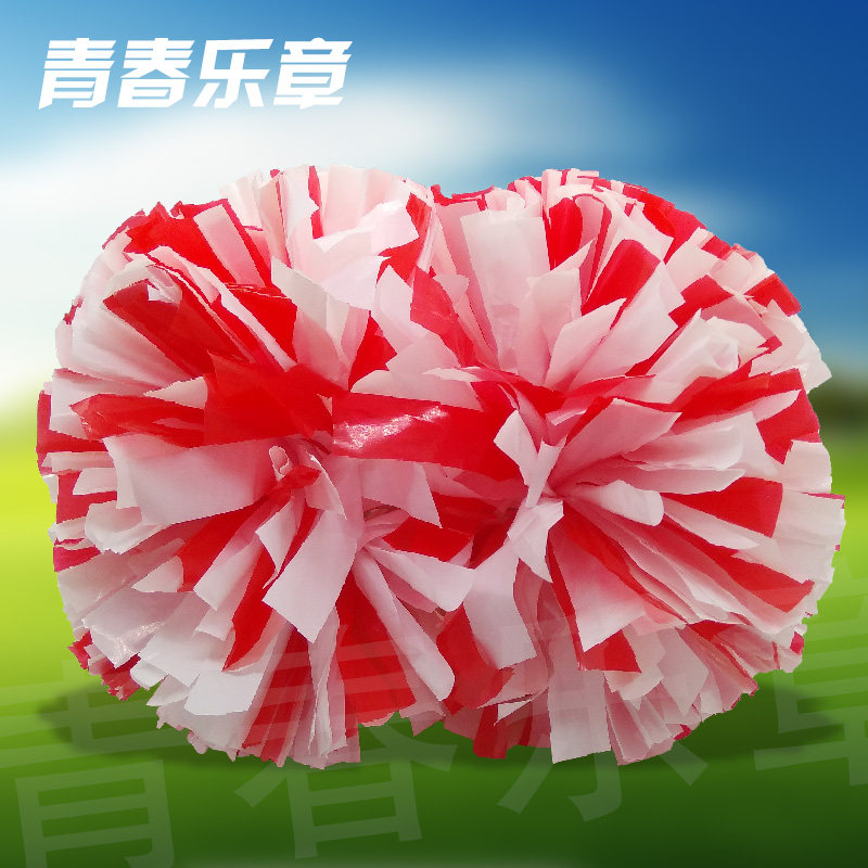 啦啦操花球拉拉队手摇花广场舞手花健美操舞蹈道具啦啦花彩球亚光