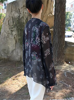夏季桑蚕丝真丝女士防晒开衫披肩