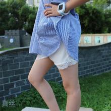 真丝女童安全裤 桑蚕丝防走光中大童打底蕾丝花边 小孩保险短裤夏