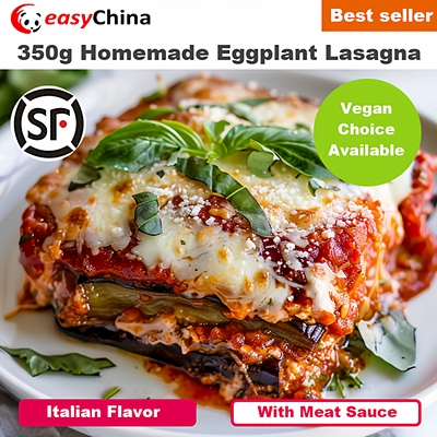 350g Italian Eggplant Lasagna with Meat Sauce & Vegan Choice