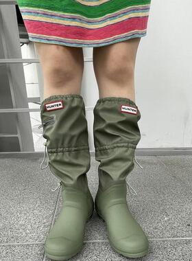 日本代购直邮hunter Travel Tall Rain Boots旅行高筒尼龙雨鞋