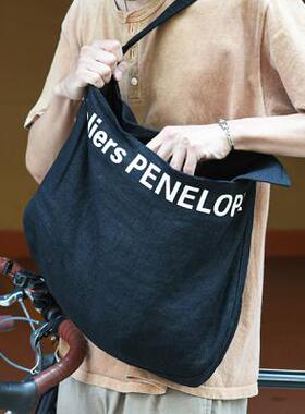 日本代购直邮ateliers PENELOPE KERN 大号亚麻帆布包休闲通勤