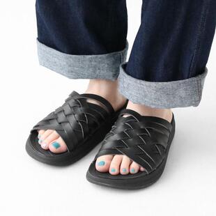日本代购直邮MALIBU SANDALS皮质复古男女一脚蹬凉鞋舒适