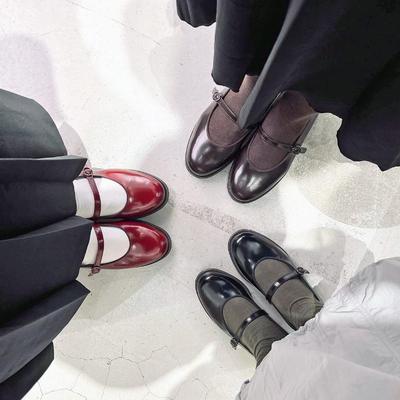 日本制代购直邮HARUTA牛皮单绳小皮鞋女款01SF341B