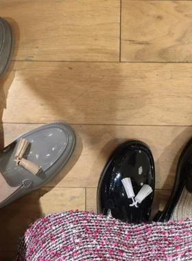 日本代购直邮女士皮鞋防水雨鞋一脚蹬Temperate人气款休闲百搭