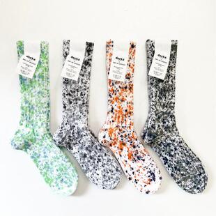 日本代购直邮decka Heavyweight PIN多彩日本制粗织混染复古袜子