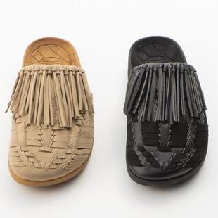 日本包直邮MALIBU SANDALS THUNDERBIRD THATCH MULE流苏半包拖鞋