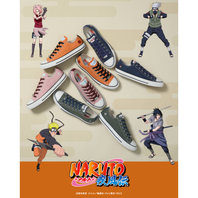 日本代购converse ALL STAR OX联名火影NARUTO SHIPPUDEN帆布鞋