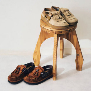 日本代购直邮SHAKA  MOC MULE TASSEL SUEDE绒面流苏26休闲凉鞋