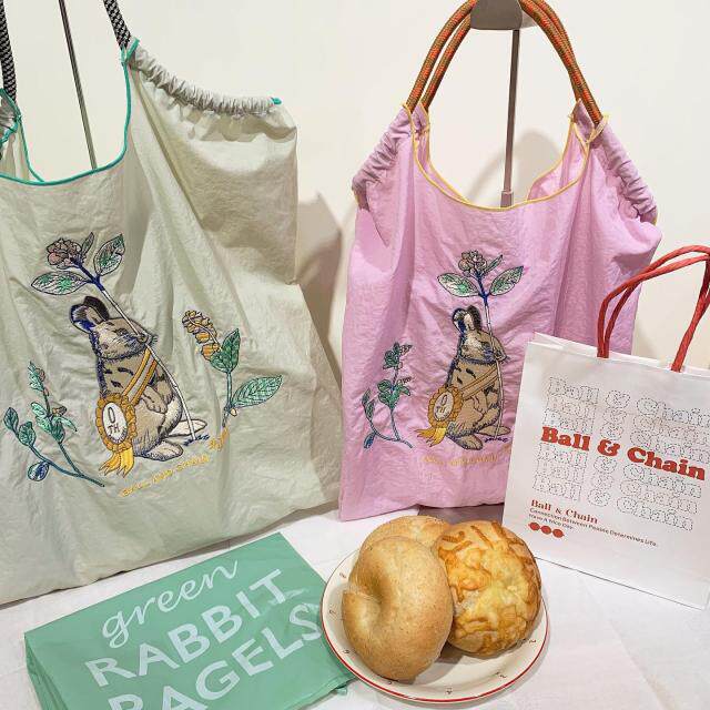 日本直邮代购 ball&chain 甜甜圈人物数字薄饼刺绣防水可折叠购物