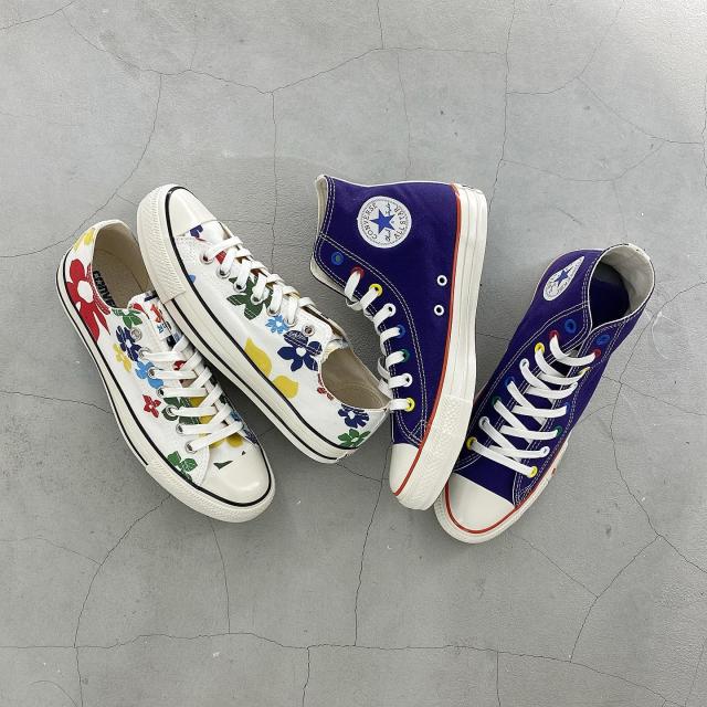 日本代购直邮converse匡威 all star us jams高帮紫色星标帆布鞋