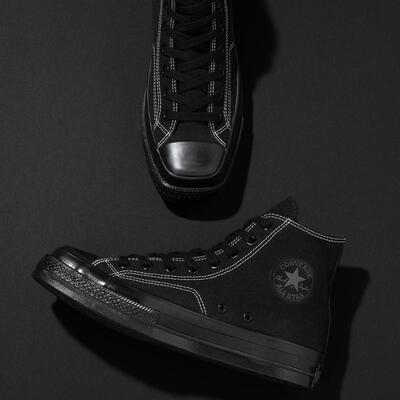 日本代购直邮converse ALL STAR SQUARETOE HI限定方头黑武士鞋