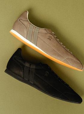 日本制代购直邮PATRICK DATIA-SN磨砂皮双色黑灰薄底商务休闲鞋