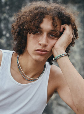 日本制代购直邮MIKIA heishi beads bracelet绿松石手串男女款