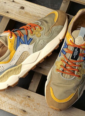 日本代购山雾花野Flower MOUNTAIN YAMANO3 Brown Smoke green鞋