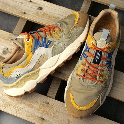 日本代购山雾花野Flower MOUNTAIN YAMANO3 Brown Smoke green鞋