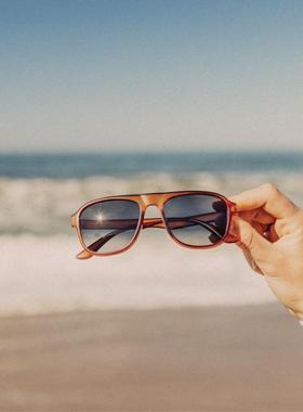 日本代购直邮SUNSKI BL海岸线黑色飞行员太阳镜防紫外线高级墨镜