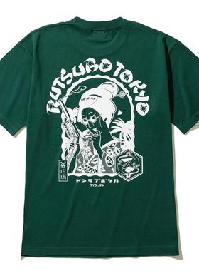 日本代购直邮RUTSUBO坩堝YUSUDA HIT GIRL Kinetics別注短袖T恤