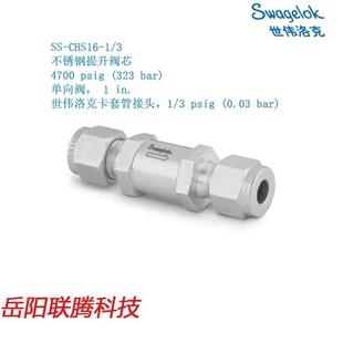 3提升閥芯4700psig323 bar單向閥 CHS16 卡套管接頭