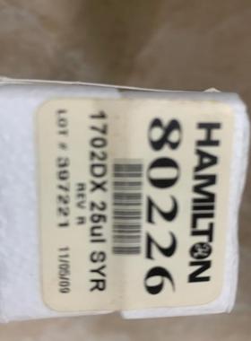 Hamilton微量进样器 进样针7656-01 1710 RN 100uL 80226 2