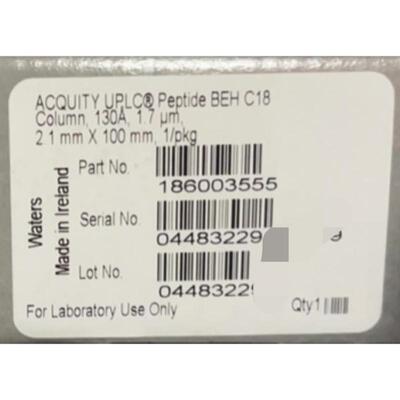 询价Waters色谱柱186003555 UPLC Peptide BEH C18 1.7um 2.1*