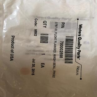 WATERS沃特斯密封圈700002598 Wash Seal, / 促