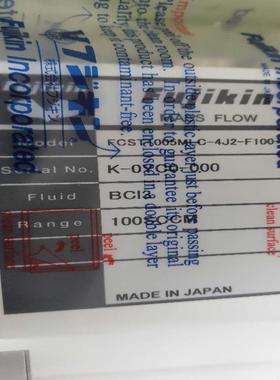 Fujikin富士金MFC气体流量计BCL3 100sccm T1000ML系列